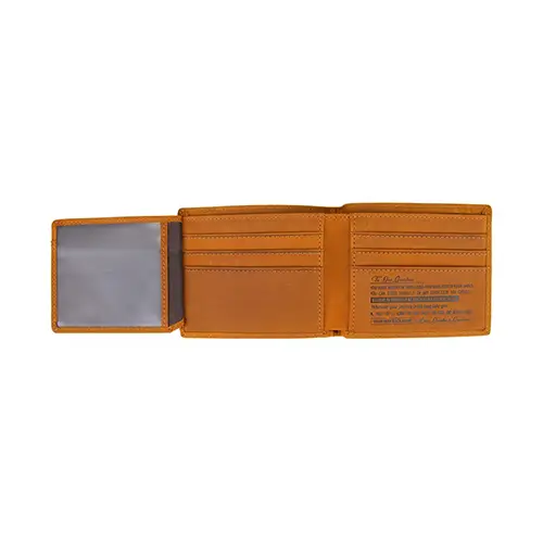 Classic Slim Leather Wallet with ID Window